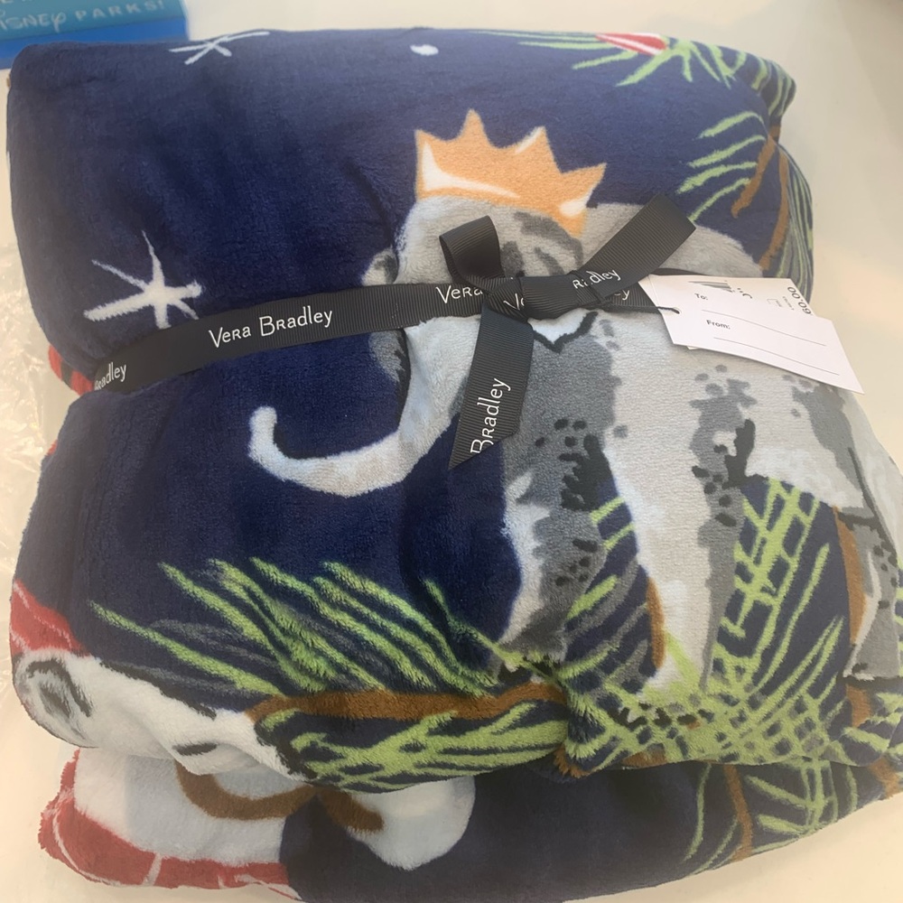 Vera Bradley unicorn holiday blanket
